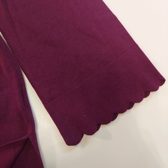 NWOT Issac Mizrahi live turtleneck scalloped light weight sweater size 1X - Picture 8 of 11